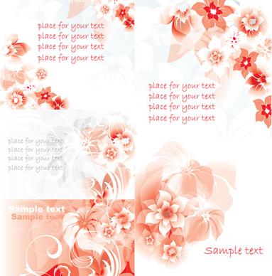 elements of red decorative pattern background vector