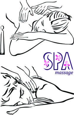 elements of spa salon design vector graphics