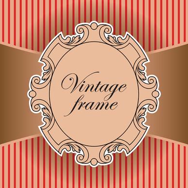 elements of vintage frames vector set
