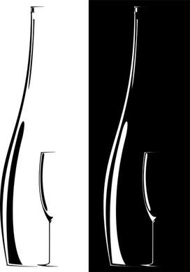 elements of wine design vector graphic set