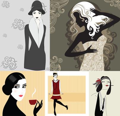 elements of woman vector