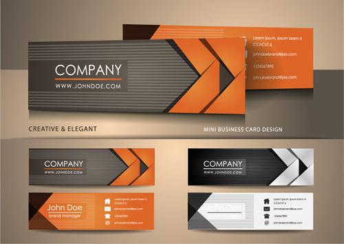 elipse business cards design vector