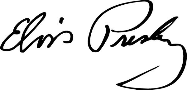 elvis presley signature