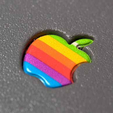 embossed apple logo