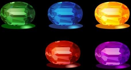 emeralds and other precious stones vector original