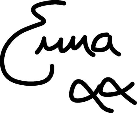 emma bunton signature