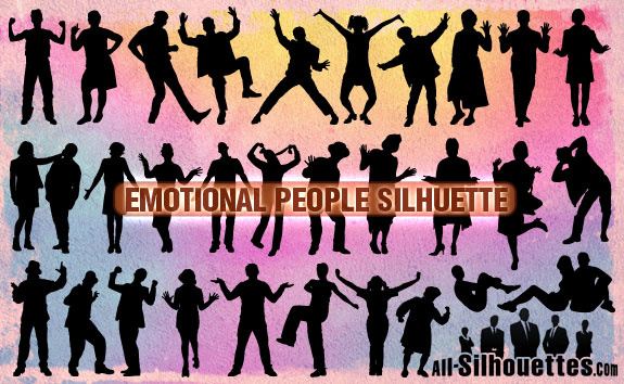 emotional people silhouette