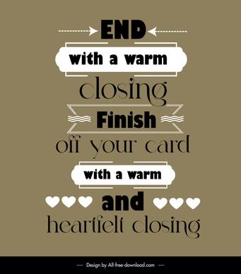 end with a warm closing quotation template classic symmetry