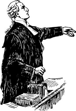 English Lawyer Early Th Century clip art