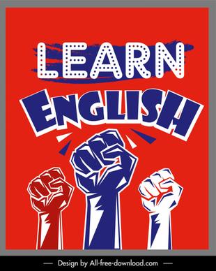 english learning poster arms fists sketch