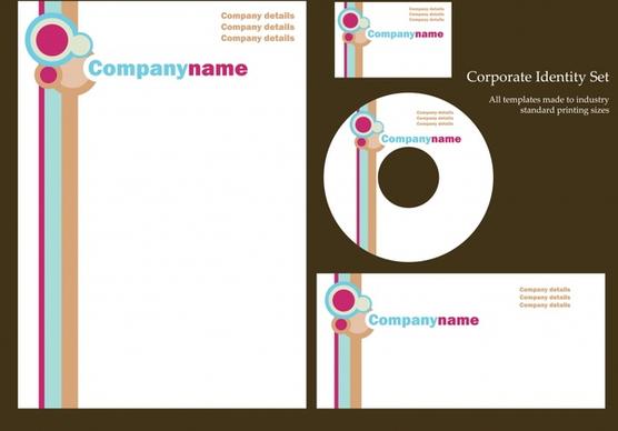 corporate identity sets modern abstract circles decor