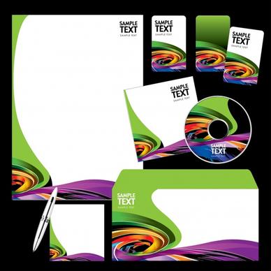 corporate identity templates colorful dynamic spiral decor