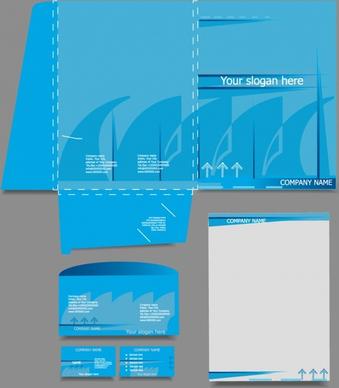 enterprise vi template vector business cards letterhead paper mold
