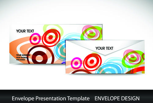 envelope presentation template design vector