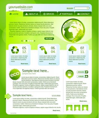 environment website template ecology elements decor green design