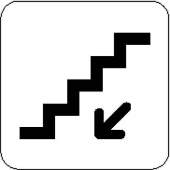 Escalator down Sign Board Vector