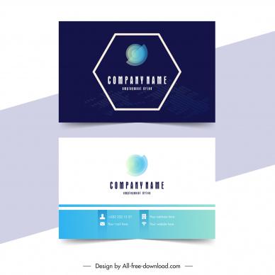 ethereum business card template elegant flat geometry