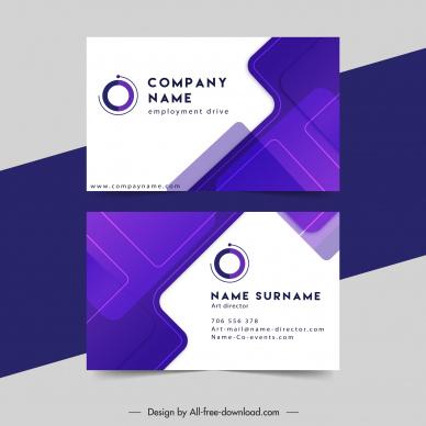 ethereum business card templates elegant flat geometric layout