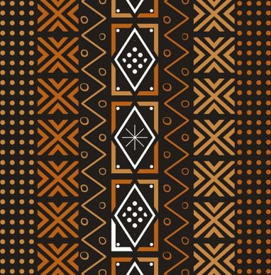 ethnic pattern classical dark style symmetric repeating design