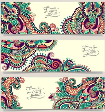 ethnic style ornament banner vector