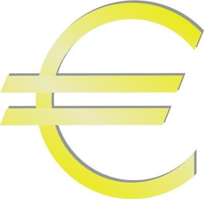 Euro Financial Symbol clip art