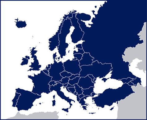 europe satellite map vector graphics