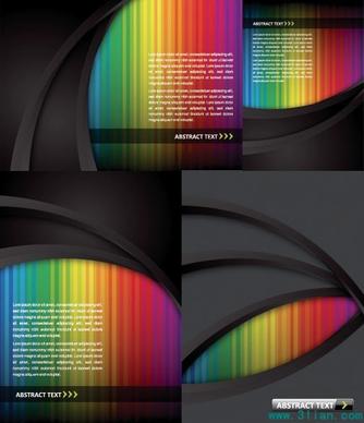 decorative background templates modern technology design colorful lights