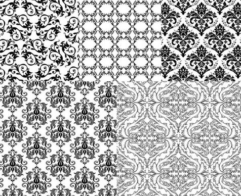 european background of black and white pattern vector