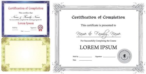european certificate template vector