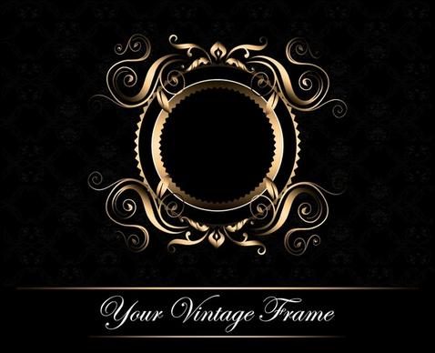 decorative frame template classic elegant european symmetric shape