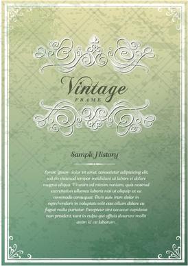 cover background template elegant vintage symmetric elements