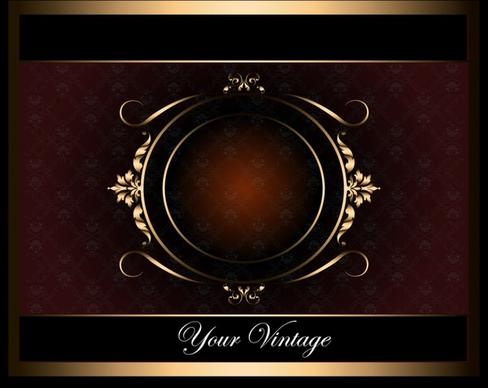 card background template elegant dark brown symmetric decor