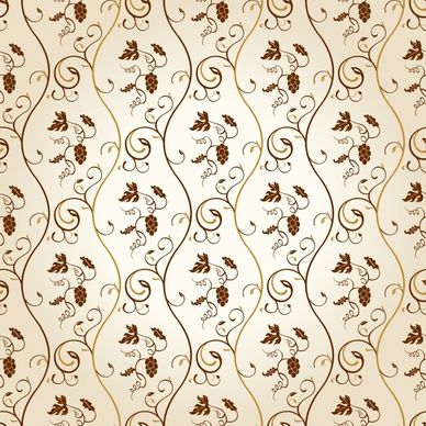 decorative pattern elegant european classic repeating fruits leaves