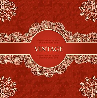 european lace pattern background 02 vector