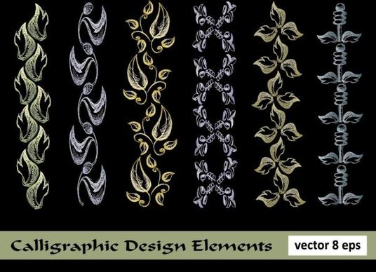 european lace pattern line draft 05 vector