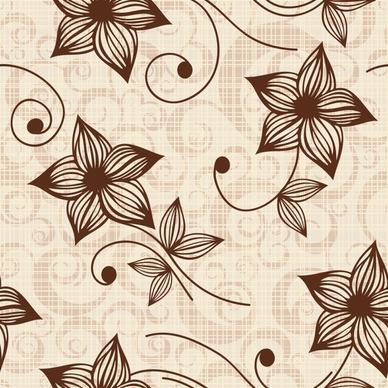 floral pattern classical petals decor repeating design