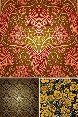 decorative pattern templates elegant retro botanical decor