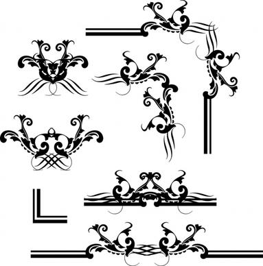 borders decorative elements classical symmetric shapes