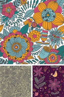 decorative pattern templates elegant retro floral decor