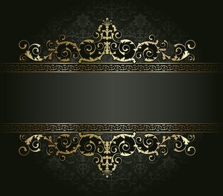 decorative pattern elegant dark retro symmetrical design