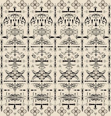 tribal pattern template grunge retro symmetric shapes
