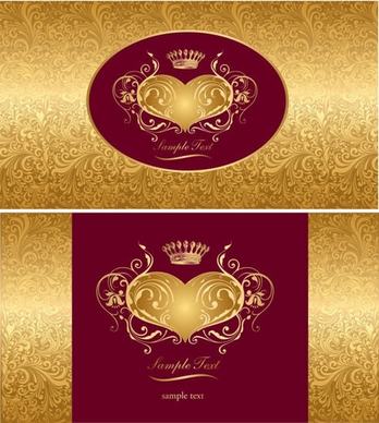 decorative cover templates luxury symmetric imperial elements