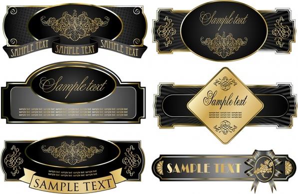 label templates luxury elegant black decor