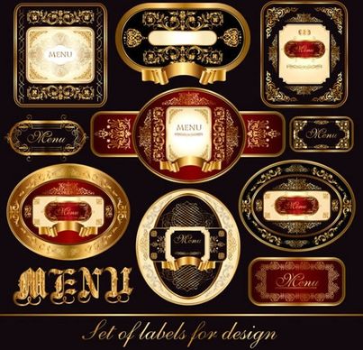 menu decor templates vintage luxury european design