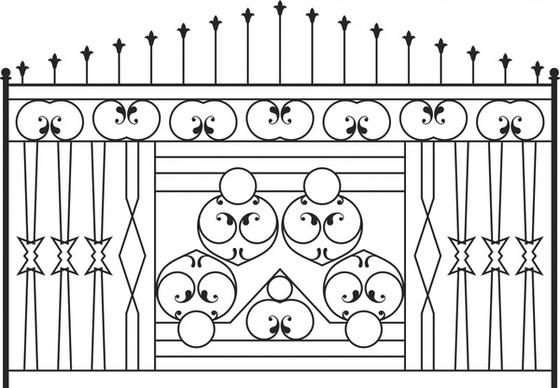 iron gate template symmetric elegant classic european decor