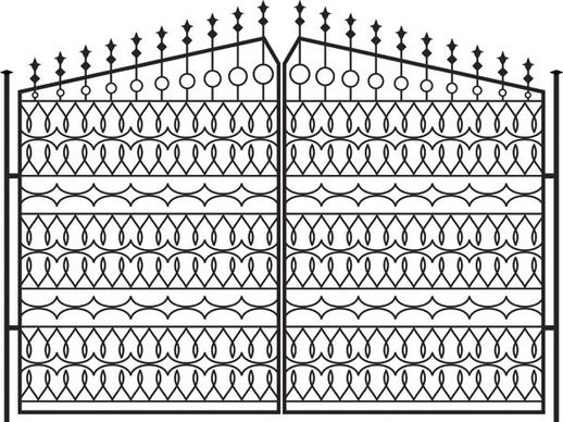 europeanstyle iron wall pattern 01 vector
