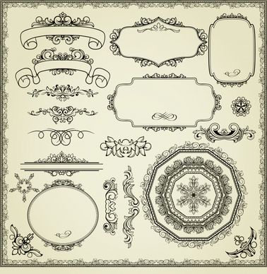 europeanstyle lace border vector pattern