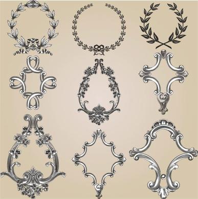 europeanstyle lace pattern 02 vector