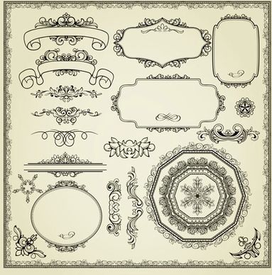 europeanstyle lace pattern 03 vector