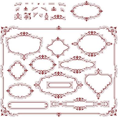 europeanstyle lace pattern 05 vector